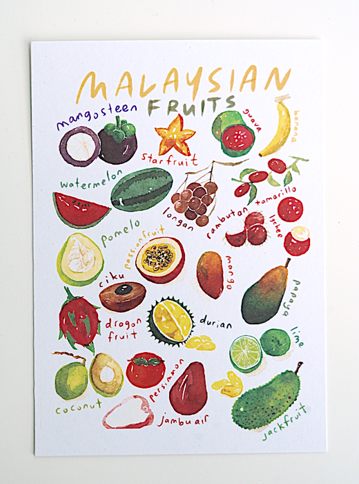 Malaysian Fruits Postcard