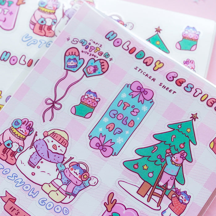 Artsy Jadey Sticker Sheet // Holiday Besties (Clear)