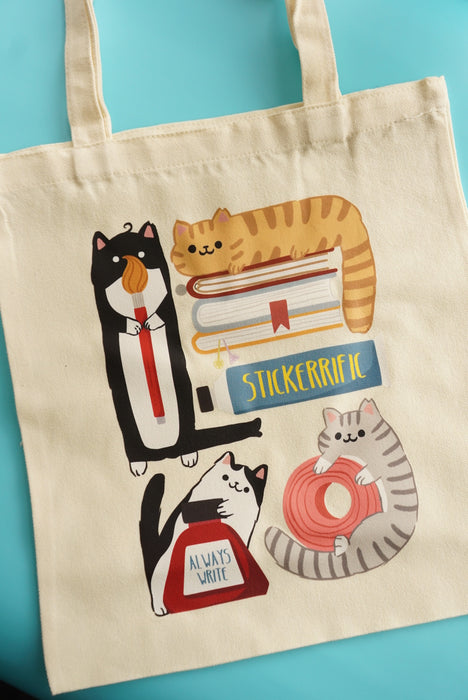 Stickerrific Cats x Stationery Tote Bag