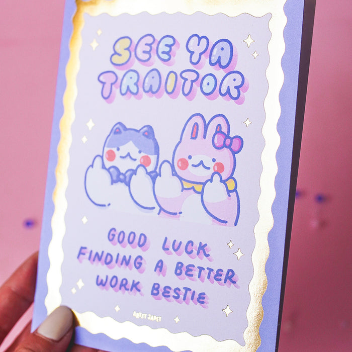 Artsy Jadey Greeting Card // Good Luck Finding A Better Work Bestie