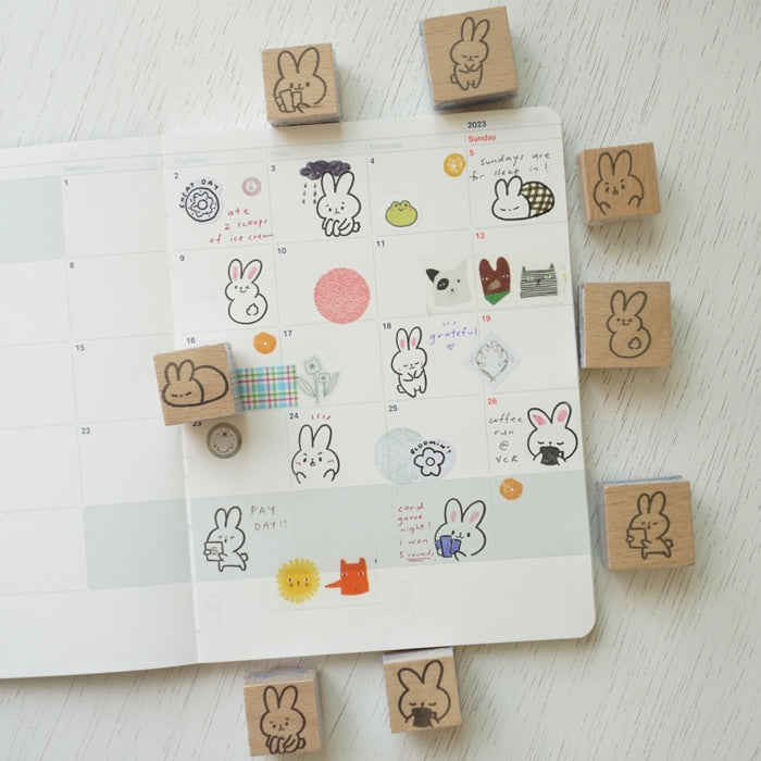 Stickerrific Journaling Bunny Rubber Stamp
