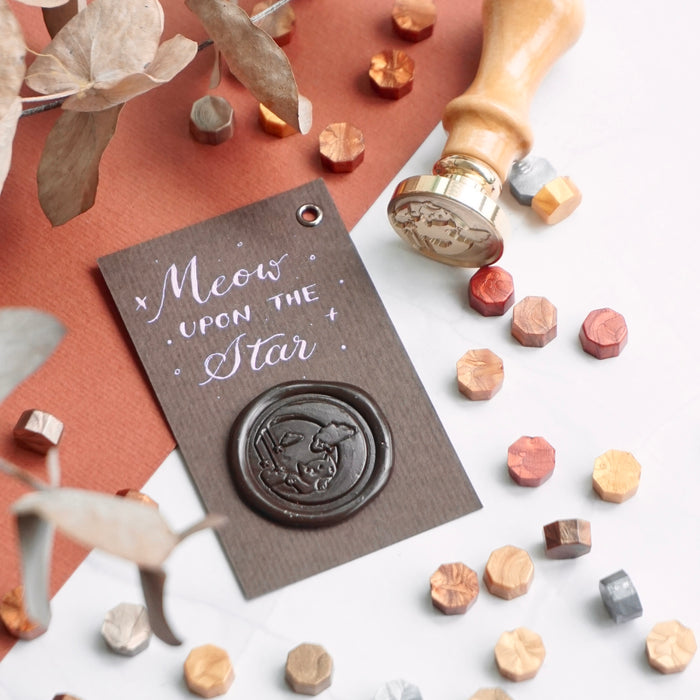 Wooden Wax Seal | Meow Upon the Stars