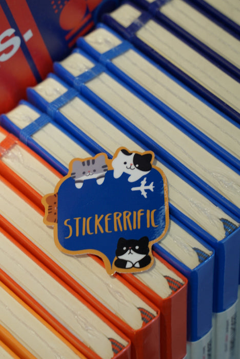 Stickerrific Logo & Cats Laptop Sticker (Waterproof)
