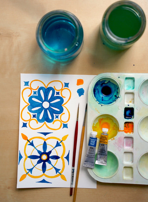 PAINT WITH US Printable: Moroccan Tiles
