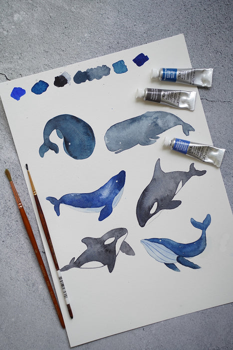 (PAINT WITH US) Printable: Whales