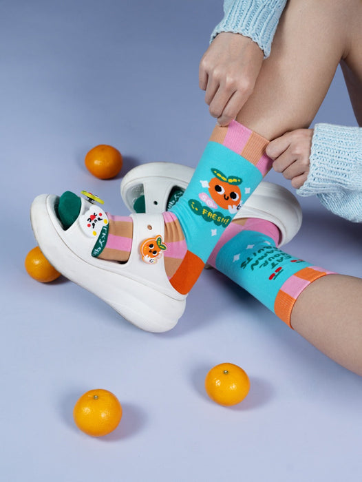 Quirkyqing by yiqing gan Socks // Eat Your Fruits