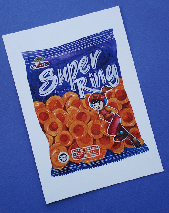 Malaysian Food | Super Ring Snack Postcard