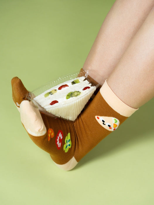 Quirkyqing by yiqing gan Socks // Sando Sandwich