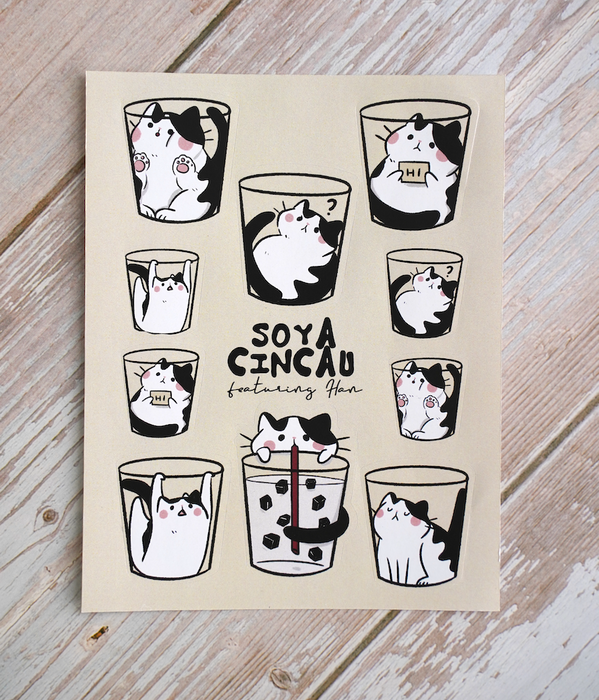 Han's Soya Cincau Cat Stickers