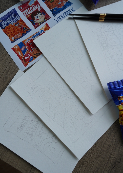 Art With Stickerrific: Snack Packaging Coloring Pages