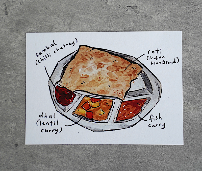 Malaysia Food Postcard | Roti Canai