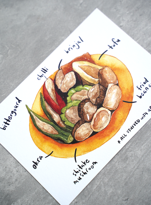 Malaysia Food Postcard | Yong Tow Foo