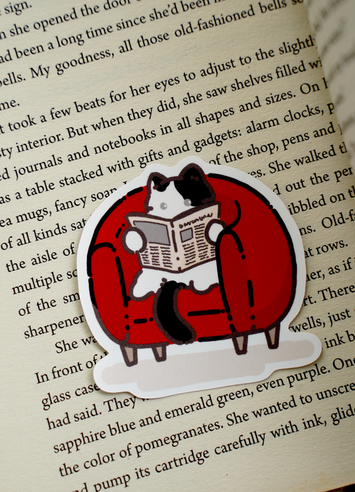 Han Reading Sticker