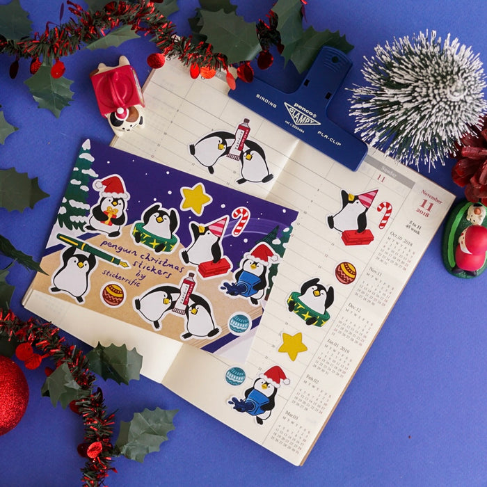 Stickerrific | Festive Penguins Stationery Christmas Stickers