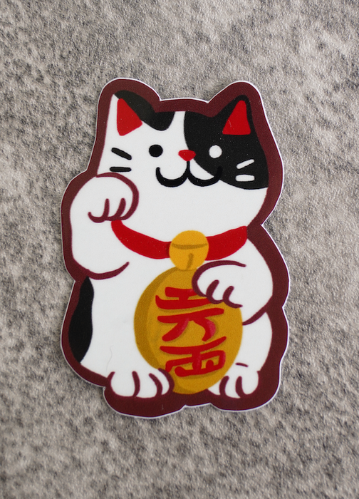 Maneki Neko Lucky Cat Sticker (Waterproof)