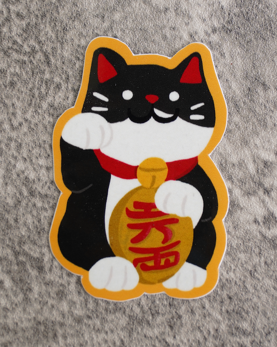 Maneki Neko Lucky Cat Sticker (Waterproof)