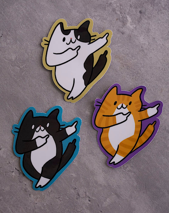 Angy Cats Laptop Sticker (Waterproof)