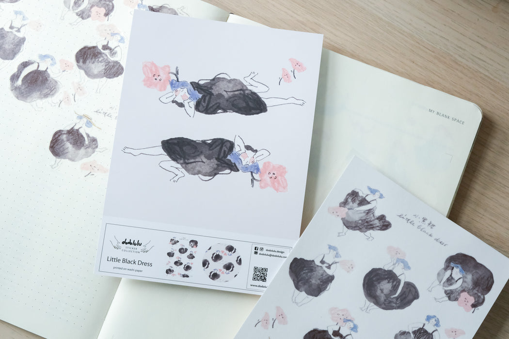dodolulu Washi Sticker Sheet // Little Black Dress