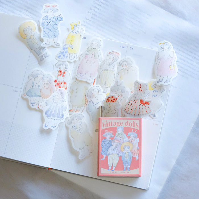 dodolulu Matchbox Washi Flake Stickers // Vintage Dolls