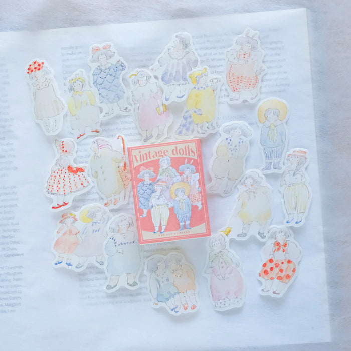 dodolulu Matchbox Washi Flake Stickers // Vintage Dolls