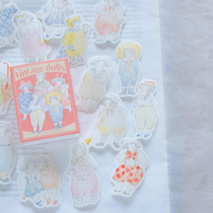 dodolulu Matchbox Washi Flake Stickers // Vintage Dolls