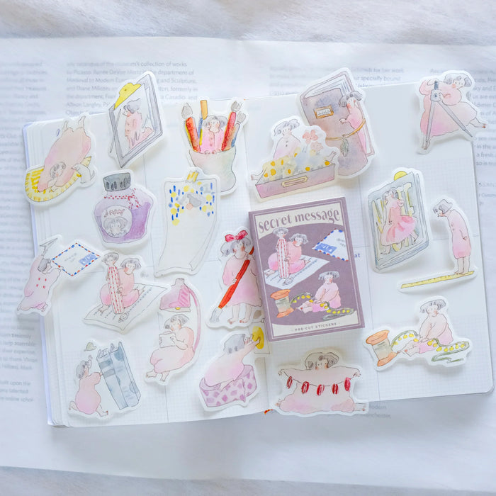 dodolulu Matchbox Washi Flake Stickers // Secret Message