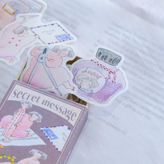 dodolulu Matchbox Washi Flake Stickers // Secret Message