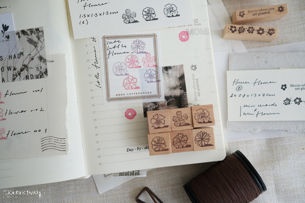 Kurukynki Rubber Stamp Collection // Mini Flower