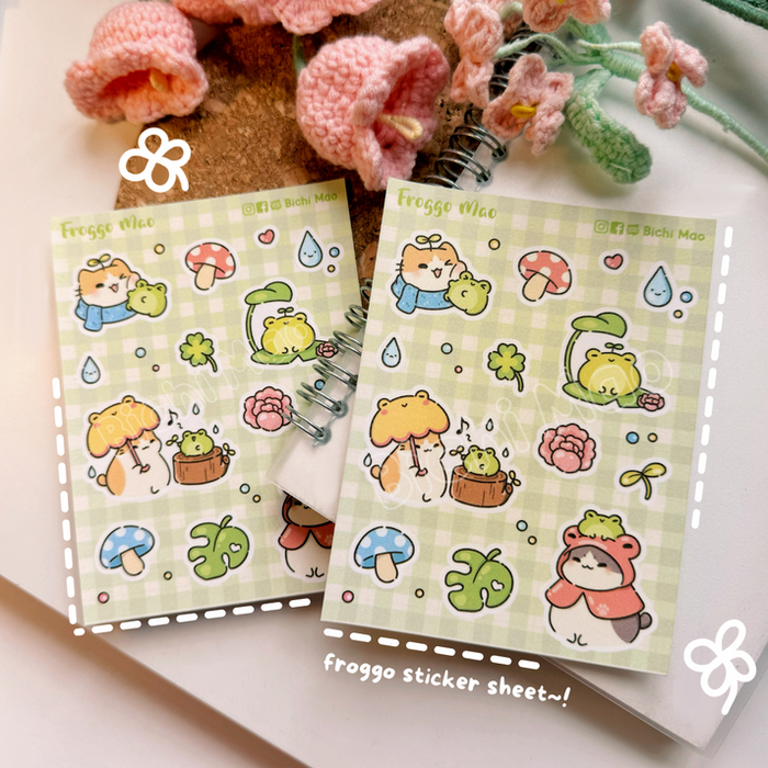 Bichi Mao Sticker Sheet // Frog