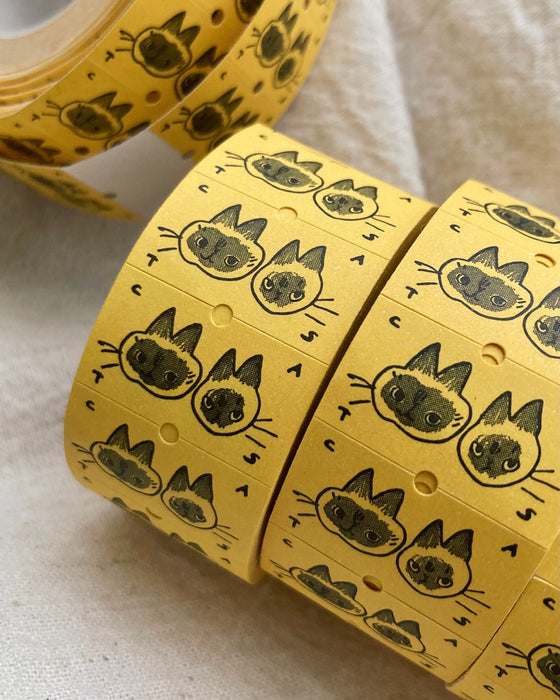 羊君 somesortof.fern Label Sticker // Yellow Cats