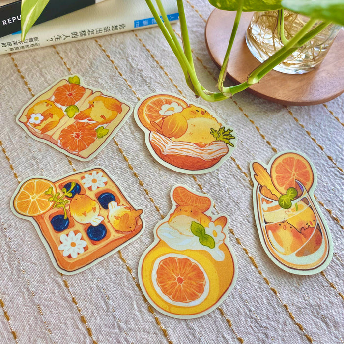 Kohinosugar Sticker Pack // The Orange Birdies
