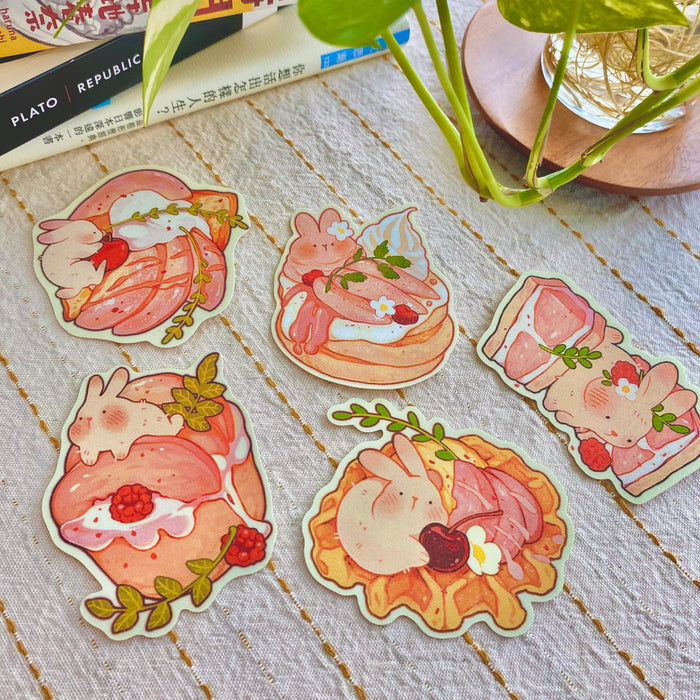 Kohinosugar Sticker Pack // Peachy Bunnies