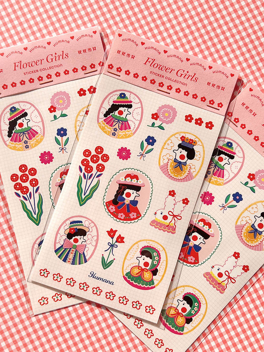 Humana Sticker Sheet // Flower Girls
