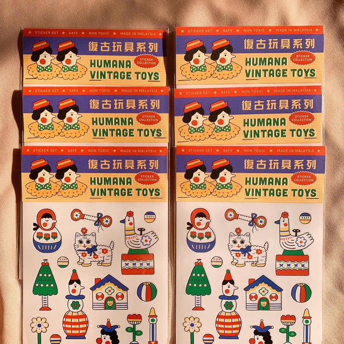 Humana Sticker Sheet // Vintage Toys