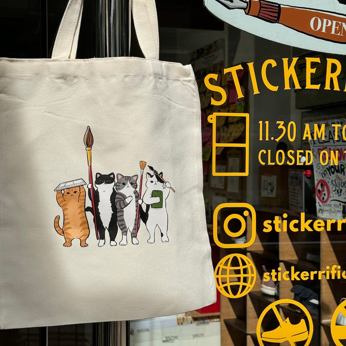 Stickerrific Cats x Art Supplies Tote Bag