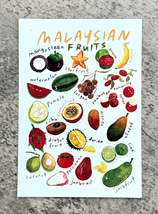 Malaysian Fruits Postcard