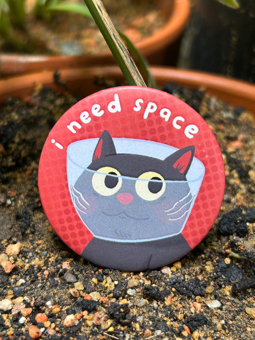 Bon Lettre Button Badge // I Need Space