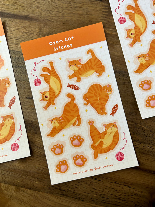 Bon Lettre Sticker Sheet // Oyen Cat