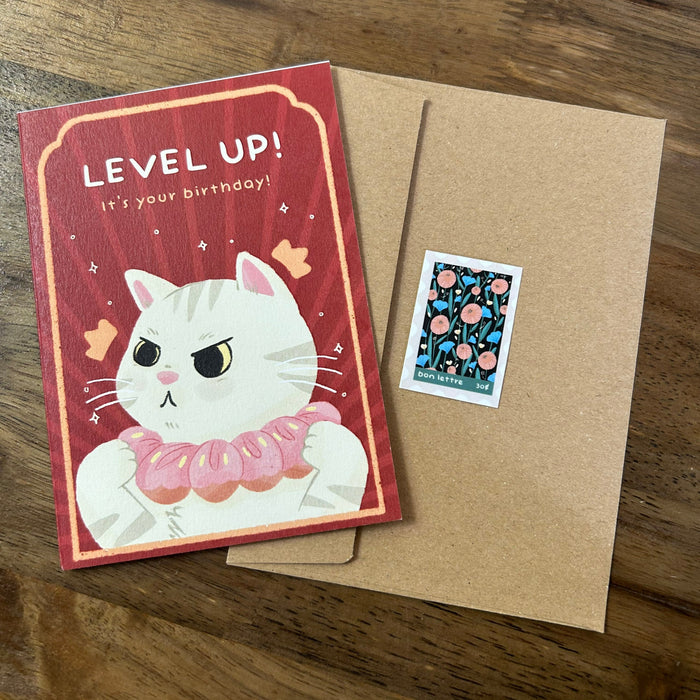 Bon Lettre Greeting Card // Level Up! (Birthday)