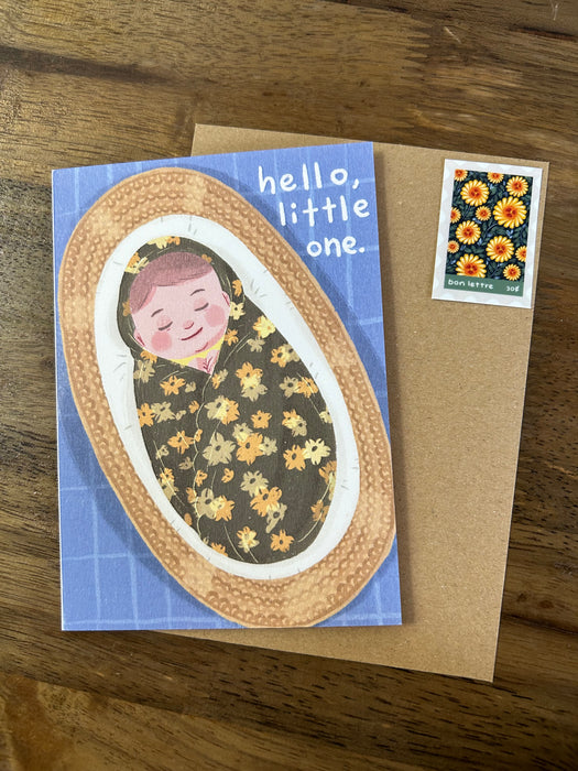 Bon Lettre Greeting Card // Hello, Little Ones