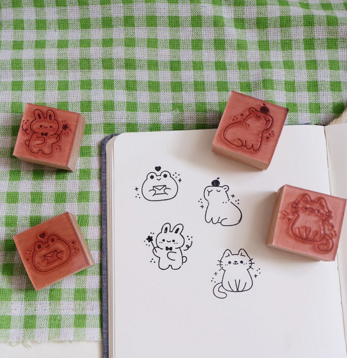 Panda Yoong Rubber Stamp // Cat