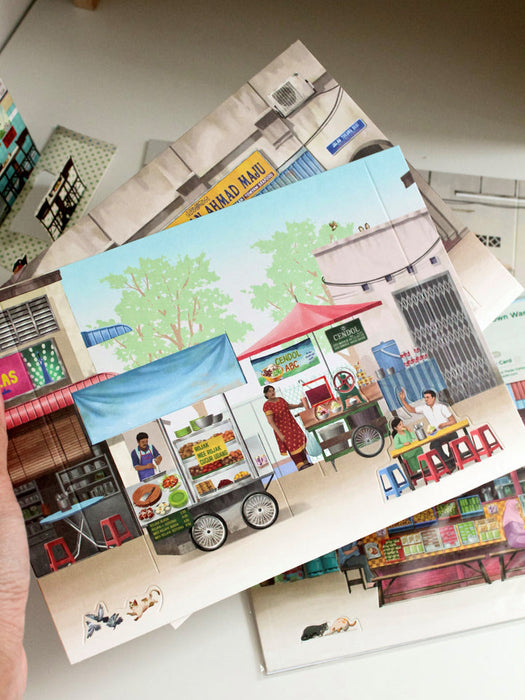 Loka Made Pop Up Postcard: Street Delights