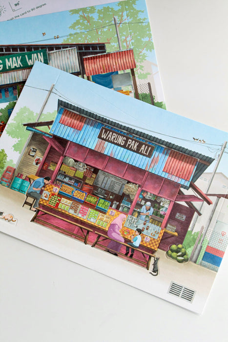 Loka Made Pop Up Postcard: Small Town Warung