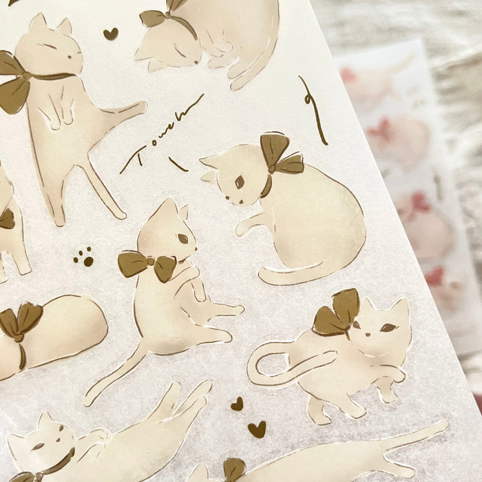 Breezy Studio Transfer Sticker // Milky Cat