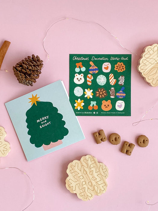 Susanne Low Card & Deco Sticker Set // Merry and Bright