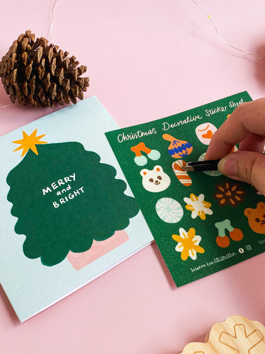 Susanne Low Card & Deco Sticker Set // Merry and Bright