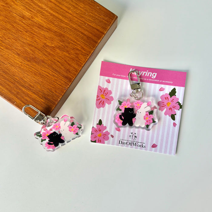 Day Off Works Keychain // Cherry Blossom