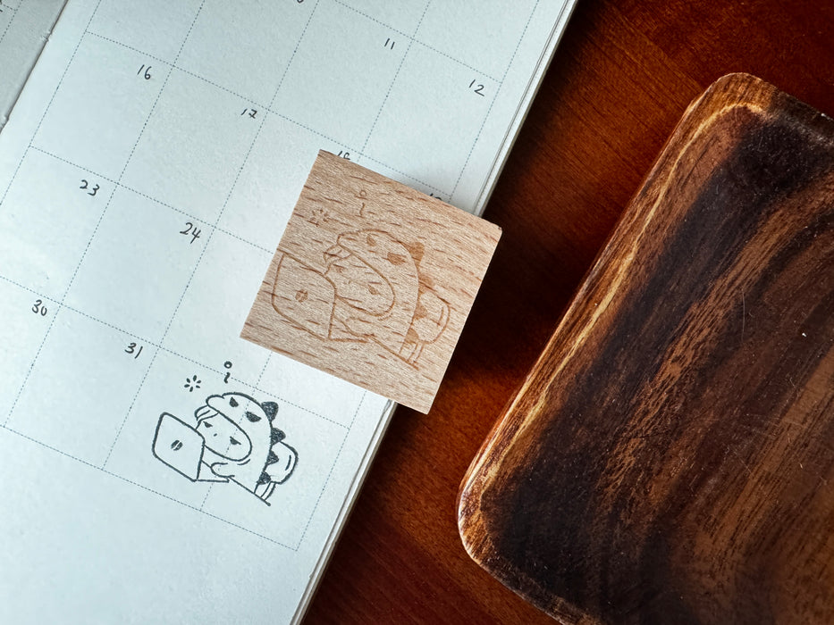 Bao Doodle Rubber Stamp // I Love My Job