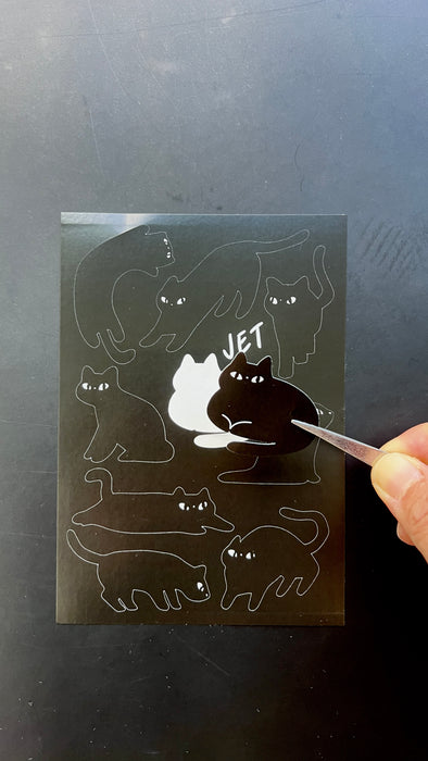 Stickerrific | Jet Black Cat Stickers