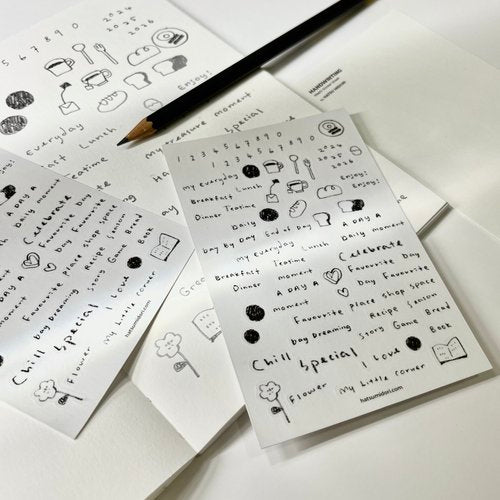 Hatsu Midori Sticker Sheet // Handwriting